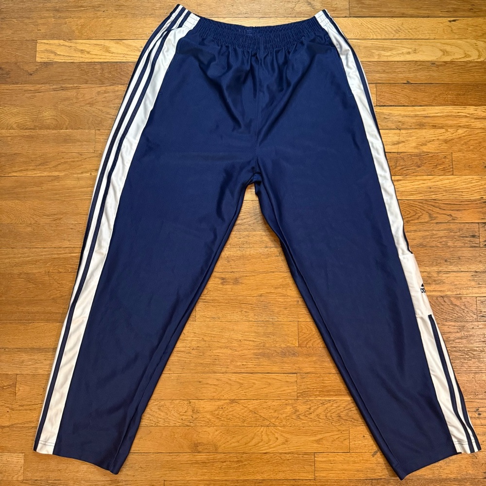 Vintage 90s Adidas Baggy Snap Track Pants